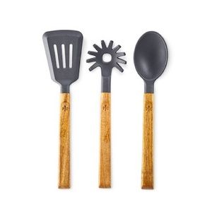 Pampered Chef SILICONE & WOOD UTENSIL SET